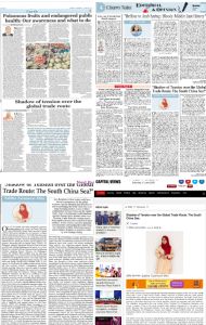 Shadow of Tension over the Global Trade Route: The South China Sea‌